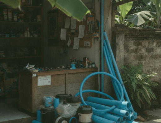 Pool Shop Surya Jaya Teknik swimming pool service and contracting in Gianyar, Bali — illustrative AI-generated image