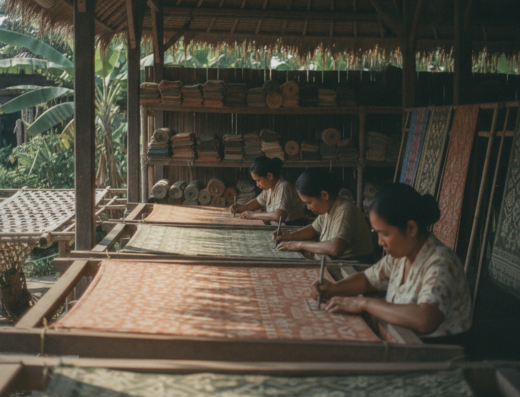Sari Amerta Batik Collection, Tohpati, Denpasar, Bali — illustrative AI-generated image (Gemini)