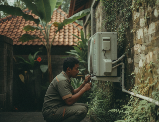 Ubud AC Repair & Diagnostics, Ubud, Gianyar, Bali — illustrative AI-generated image (Gemini)