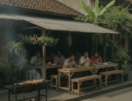Warung Be Pasih, Renon, Denpasar, Bali — illustrative AI-generated image (Gemini)