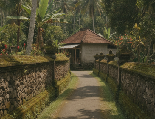 Kadek Anom Mask Studio, Mas, Ubud, Bali — illustrative AI-generated image (Gemini)