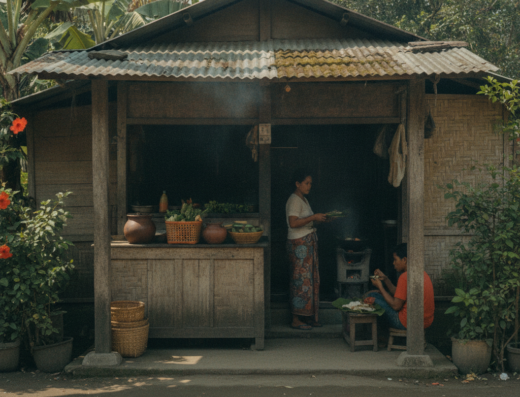 Warung Liku, Kesiman Kertalangu, Denpasar Timur, Denpasar, Bali — illustrative AI-generated image (Gemini)