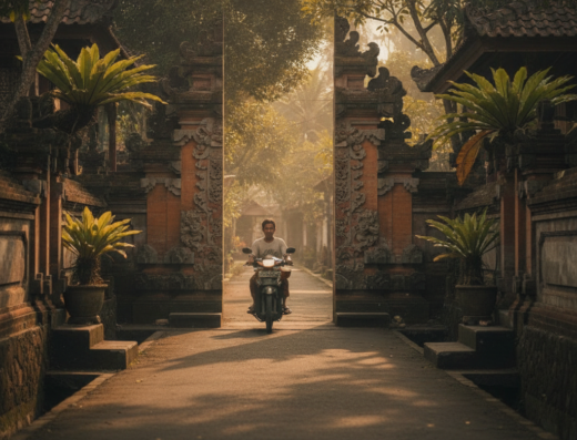 UD Kamasan Bali, Kamasan, Klungkung, Bali — illustrative AI-generated image (Gemini)