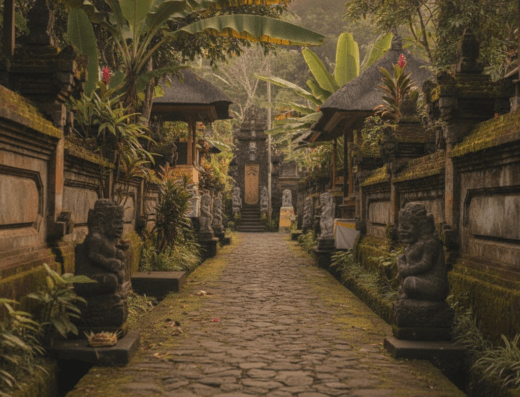 Oka Kartini Arts Centre, Ubud, Gianyar, Bali — illustrative AI-generated image (Gemini)