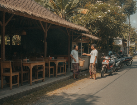Warung Mak Beng, Sanur, Bali — illustrative AI-generated image (Gemini)