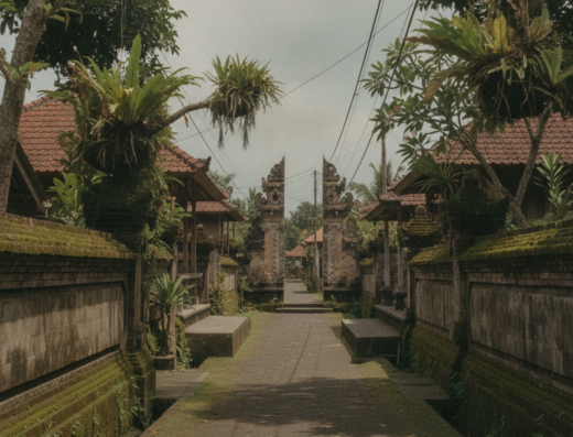 I Wayan Muka Mask Carver, Mas, Ubud, Gianyar, Bali — illustrative AI-generated image (Gemini)