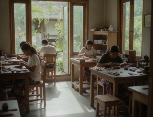 Chez Monique Silver Class, Ubud, Gianyar, Bali — illustrative AI-generated image (Gemini)
