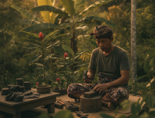 UD Kamasan Bali, Kamasan, Klungkung, Bali — illustrative AI-generated image (Gemini)