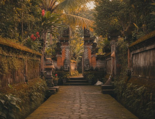 Gong Kembar Workshop, Tihingan, Klungkung, Bali — illustrative AI-generated image (Gemini)