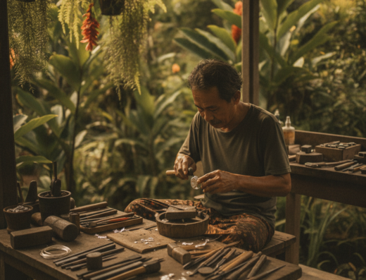 Suarjaya Silver, Gianyar, Bali — illustrative AI-generated image (Gemini)