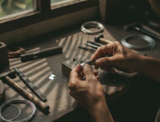 Wayan Silver Jewelry Workshop, Ubud, Gianyar, Bali — illustrative AI-generated image (Gemini)