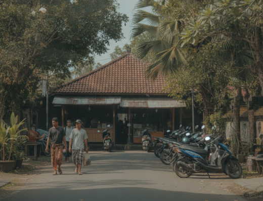 Babi Guling Candra, Dauh Puri Kauh, Denpasar, Bali — illustrative AI-generated image (Gemini)