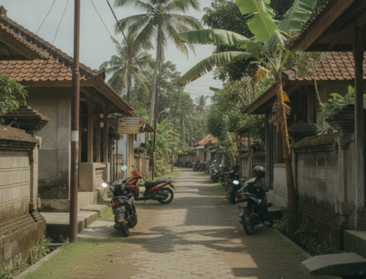 Ketut Traditional Legong Dance School, Jl. Hanoman, Bali — illustrative AI-generated image (Gemini)